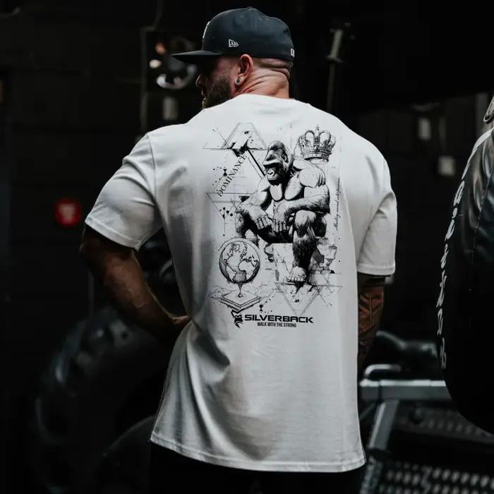 SILVERBACK Gym Fitness chemise hommes course sport ample surdimensionné T-shirt à manches courtes co