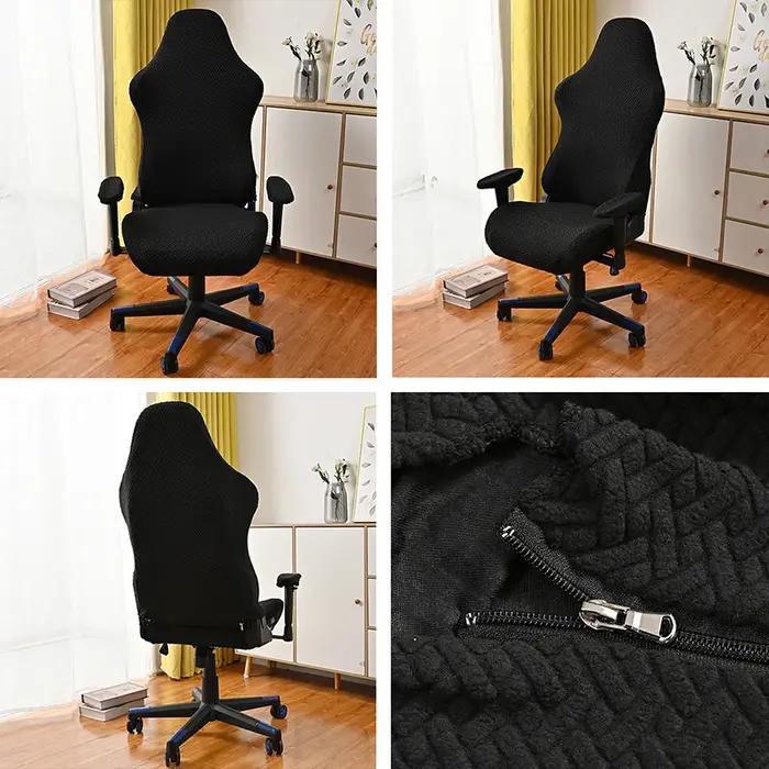 Housse de chaise de jeu en Jacquard polaire élastique, extensible, anti-poussière, housse de protect