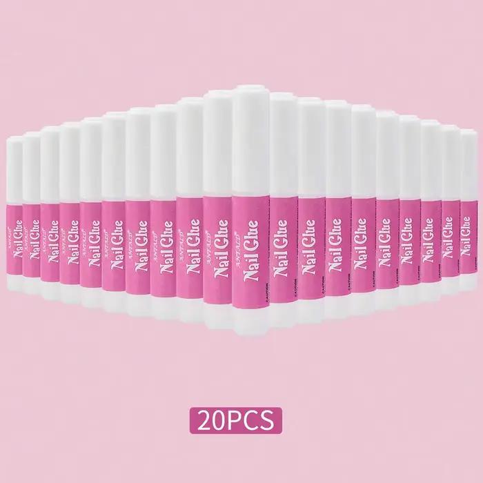 Colle Super forte pour faux ongles, 1/10/20 pièces, 2g, en acrylique, à pression, à séchage rapide,