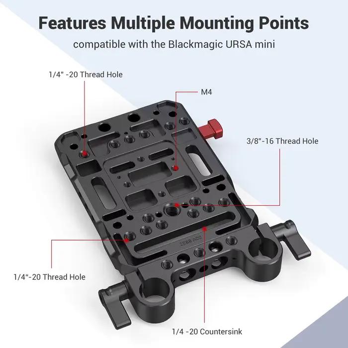 SmallRig – plaque de batterie à montage en V, plaque de batterie à montage en V avec double pince à