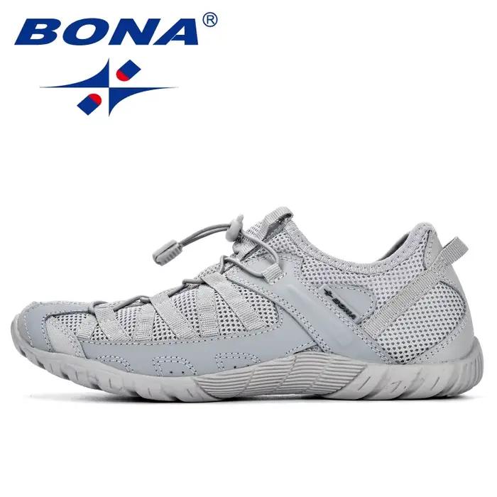 BONA-Chaussures de course en maille confortable pour hommes, baskets d'athlétisme à lacets, de joggi