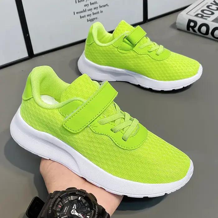Offre spéciale baskets bon marché enfants mode vert enfants chaussures de course taille 28-39 chauss