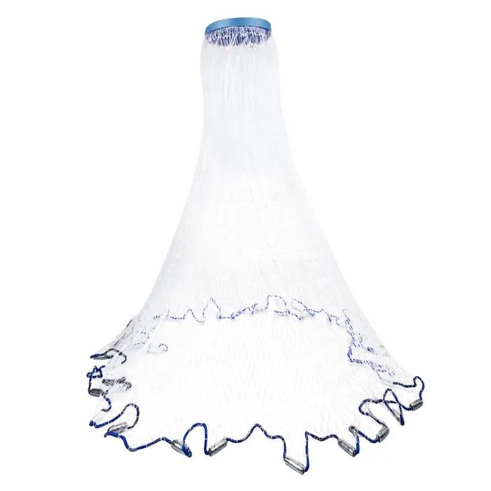 Filet à appâts à rayon pour la pêche, petite maille, lancer, eau salée, plombs en aluminium, Premium