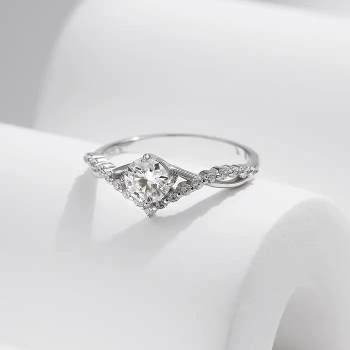MODIAN couronne D couleur Moissanite bague délicate laboratoire diamant bague 925 en argent Sterling