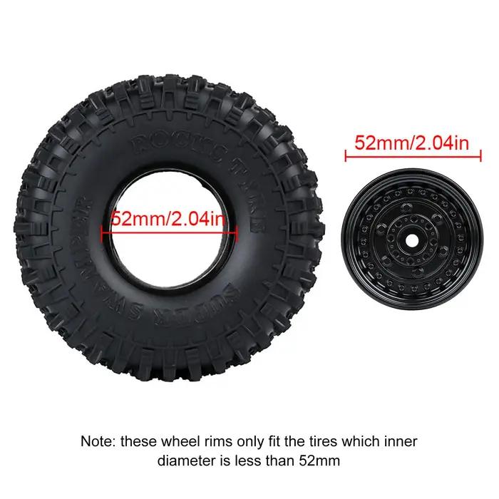 INJORA – jante de roue à bille 116g/pièce, 1.9 pouces, pour voiture à chenilles axiale 1/10 RC SCX10