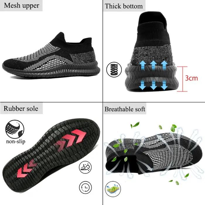 Chaussures de marche respirantes pour hommes - Mocassins légers flexibles baskets 39-48