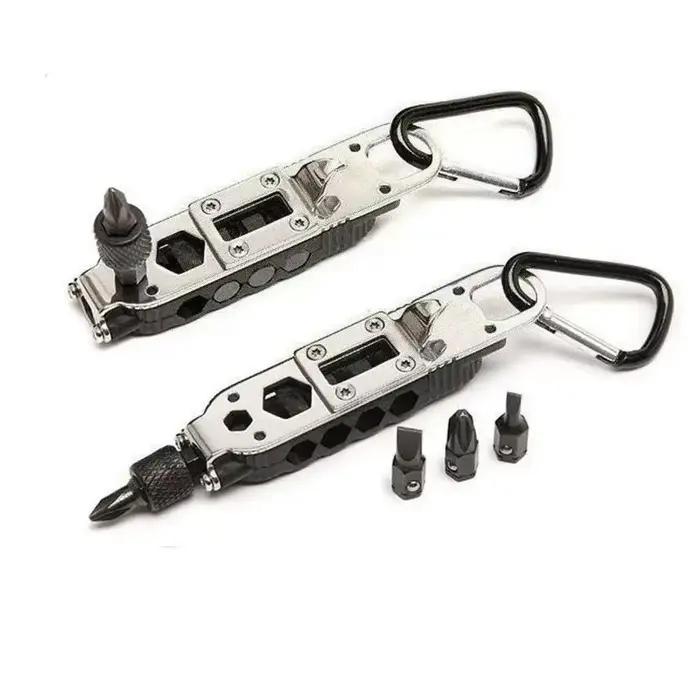 Mini tournevis multifonctionnel pour l'extérieur, tournevis en forme de porte-clés EDC, outil de rép