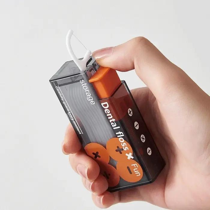 Distributeur de fil dentaire portable, organisateur automatique, éjectable, soins bucco-dentaires, b