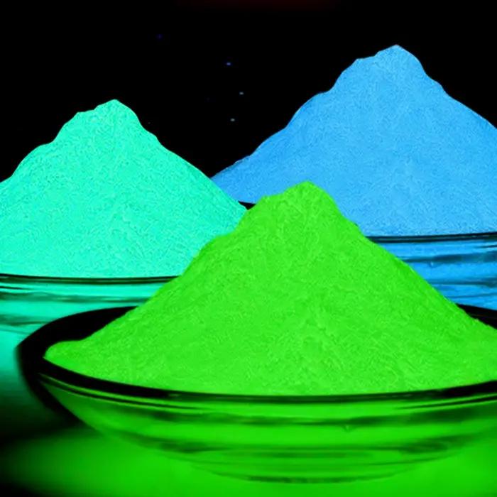 Poudre de phosphore lumineuse pour ongles, 50g, vert/bleu/rouge, pigment qui brille dans la nuit, 12
