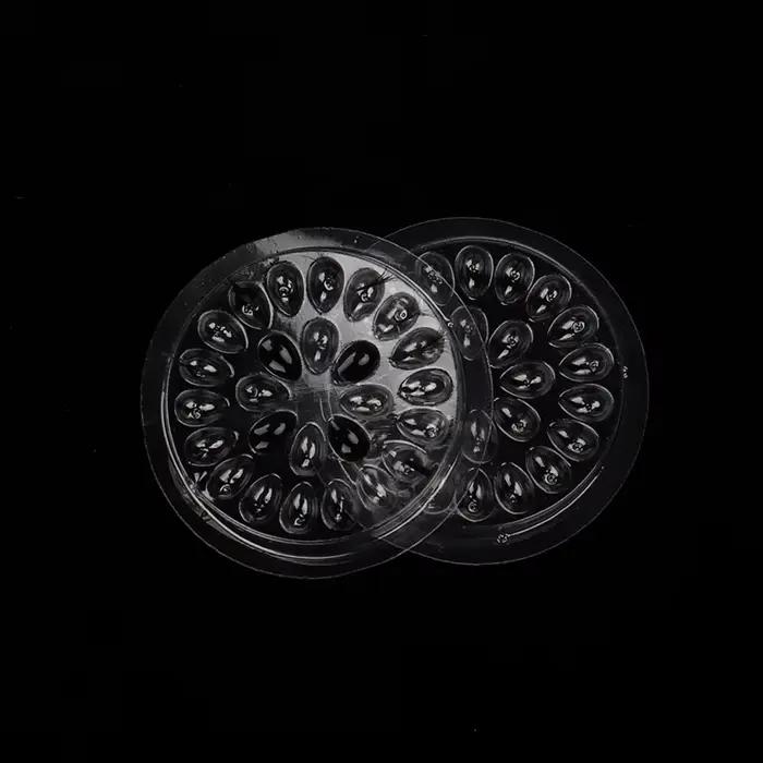 Palette de colle jetable pour extensions de cils, 100 pièces, tampons de colle, support en plastique