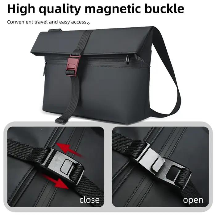 HcanKcan Sac à bandoulière imperméable pour hommes, sac à bandoulière pour ordinateur portable de 13