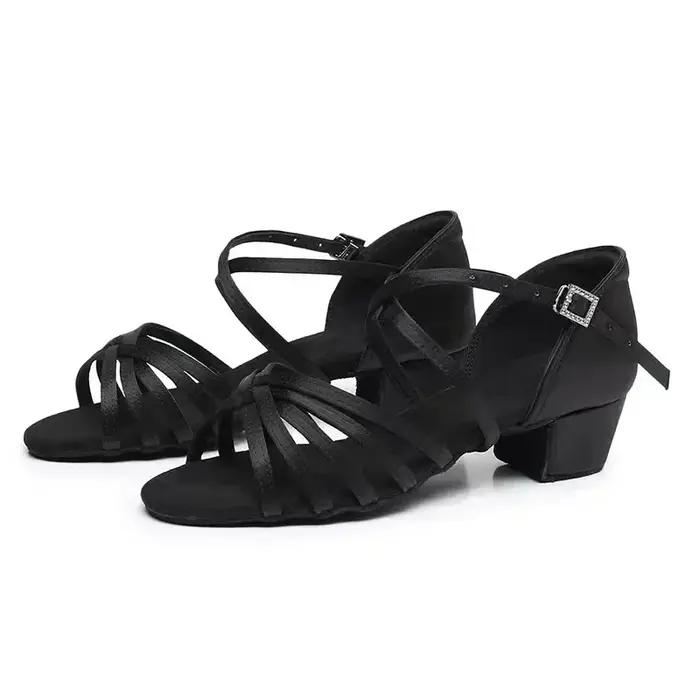 Chaussures de danse latine pour femmes, semelle souple, sandales d'entraînement de danse pour filles