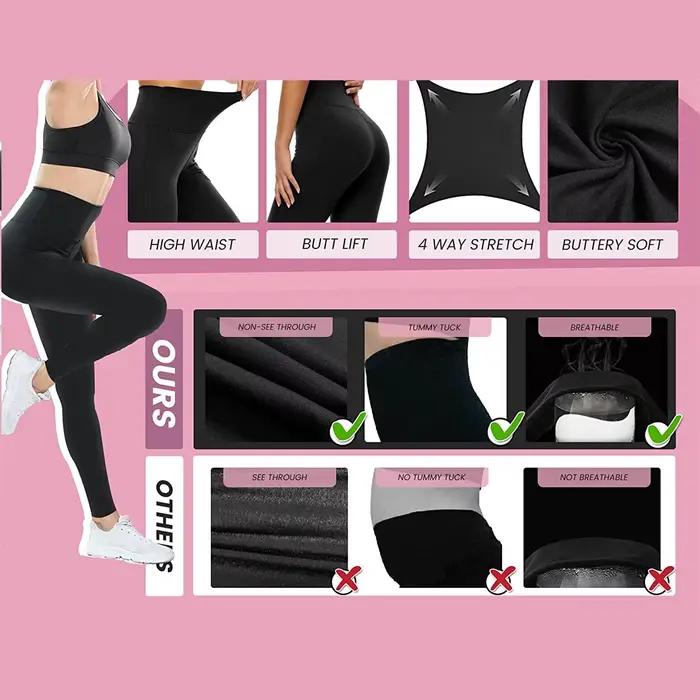 Leggings fitness femme taille haute push-up - Collants yoga running gym sensation nu