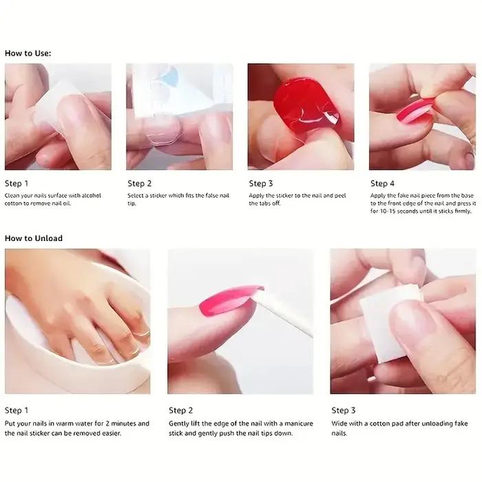 Transformez vos ongles avec 24 pièces Extra Long Stiletto Style français moderne classique Simple no