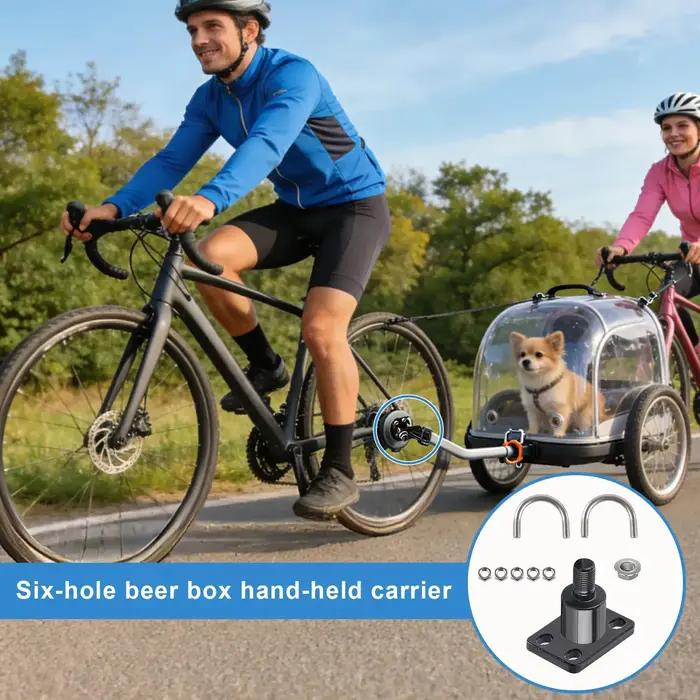 Attelage de remorque pour vélo robuste compatible avec divers types de vélos pour camping courses et voyages
