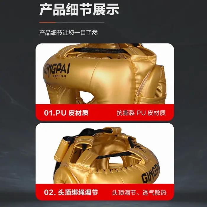Protection de la tête fermée, pont nasal, casque de combat de boxe, protecteur d'entraînement entièr
