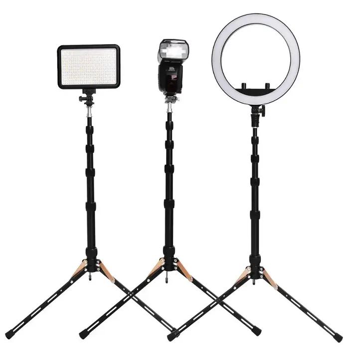 FOSOTO-Trépied lumineux portable FT-140, support pour appareil photo, téléphone, flash d'éclairage p