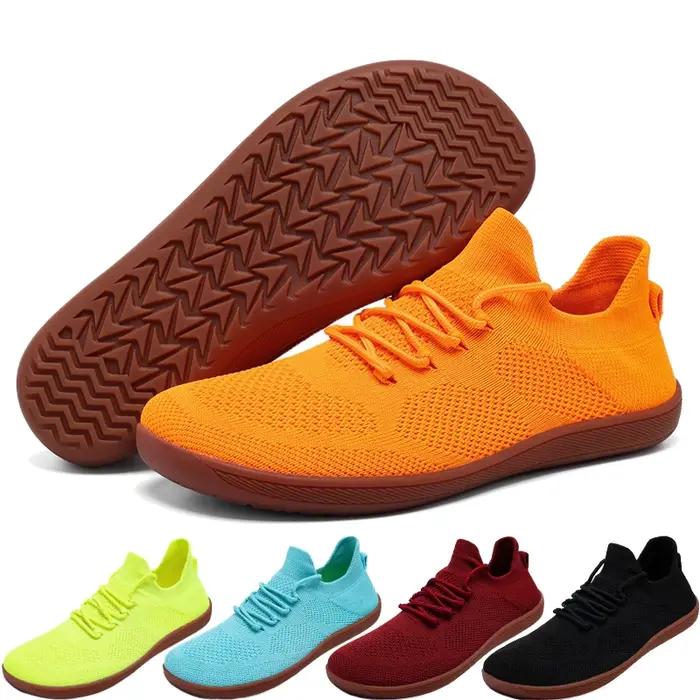 Chaussures pieds nus minimalistes unisexes - Baskets légères respirantes pour marche décontractée plein air