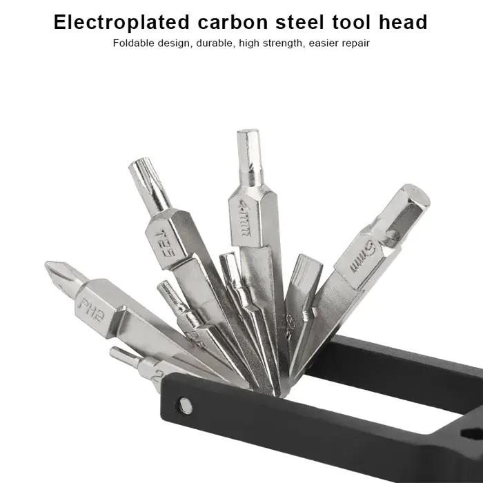 Ensemble d'outils de réparation de vélo 20 en 1, clé à rayons hexagonaux pliable multifonction, outi