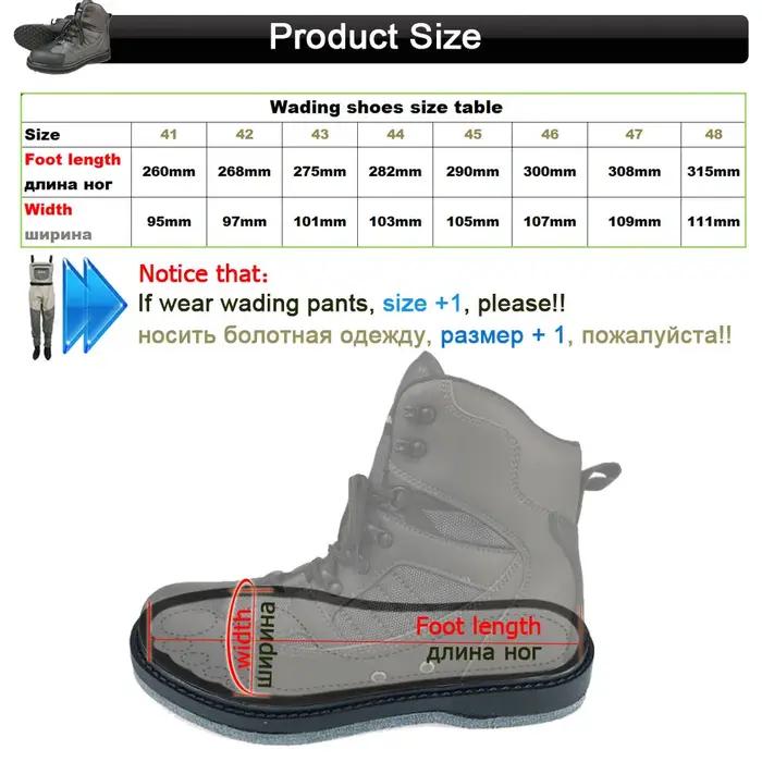 JEERKOOL Chaussures de pêche avec pantalon, Waders de pêche, Baskets aquatiques à semelle en caoutch