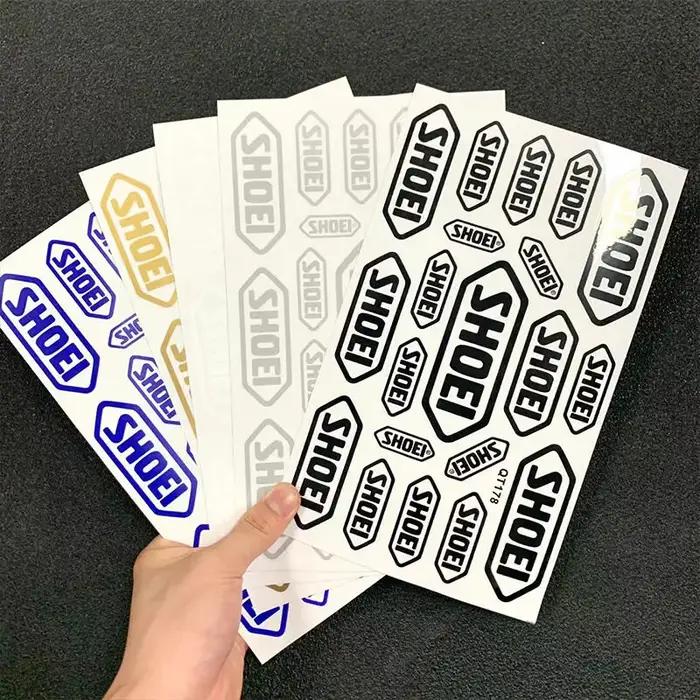 Autocollant de casque de moto pour SHOEI, Film décoratif étanche, Logo universel