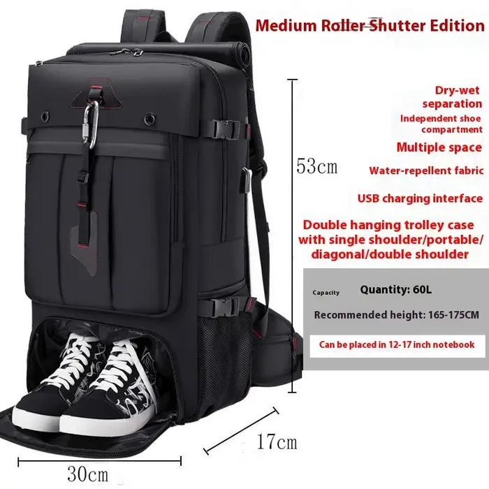 Sac à dos de voyage de grande capacité 50L 70L, bagages, entraînement sportif, Fitness, chaussures i