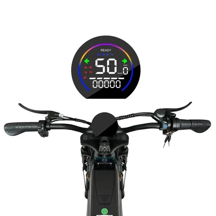Vélo électrique 48V 60Ah 1500W avec pneus larges 20 pouces pour adultes randonnée montagne tout terrain double batterie sans frais de douane