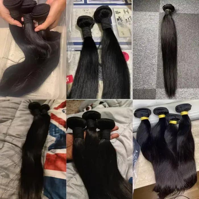 Queenlike 30 pouces paquets de cheveux humains brésilien cheveux bruts armure 1/3/4 paquets de cheve