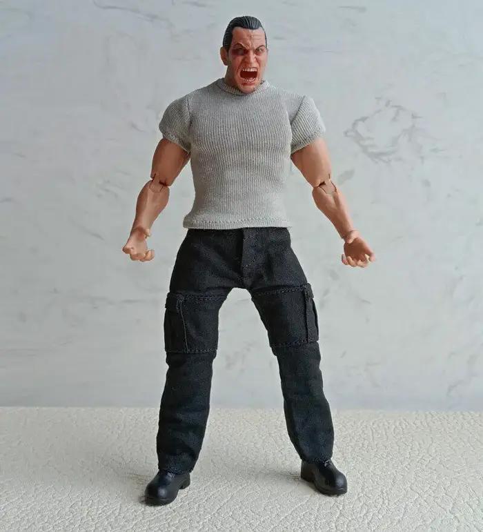 E4-12 1/12 échelle noir combat salopette pantalon d'atelier Fit 6 "DAM 3ATOYS Action Figure