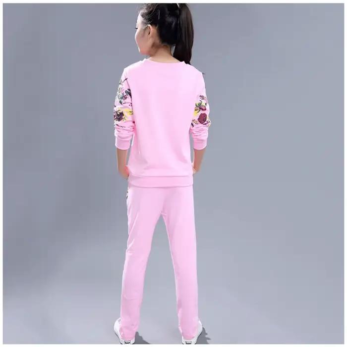 Survêtements pour enfants veste à manches longues pantalon de survêtement ensemble de tenue en coton combinaisons de jogging pour adolescents occasions sportives et quotidiennes