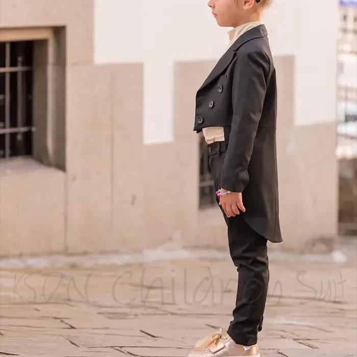 Ensemble de Costume élégant pour filles, couleur unie, décontracté, mode, Slim, ajusté, haute qualit