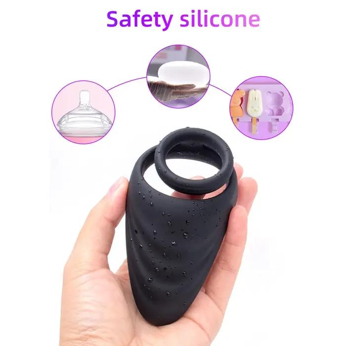 Anneau pénien vibrant avec vibrateur clitoridien pour hommes, anneau de pénis, silicone médical, jou