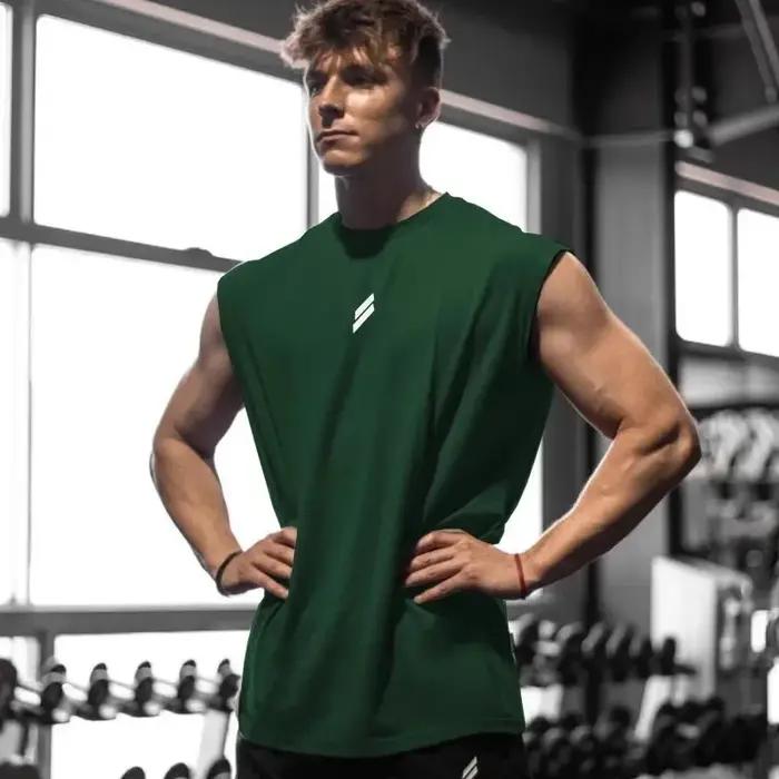Camiseta deportiva sin mangas para hombre, chaleco de secado rápido, transpirable, ample, pour entra