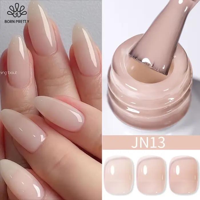 BORN PRETTY gelée nu Gel vernis à ongles 10ml rose clair pêche translucide couleur UV lumière Cure G