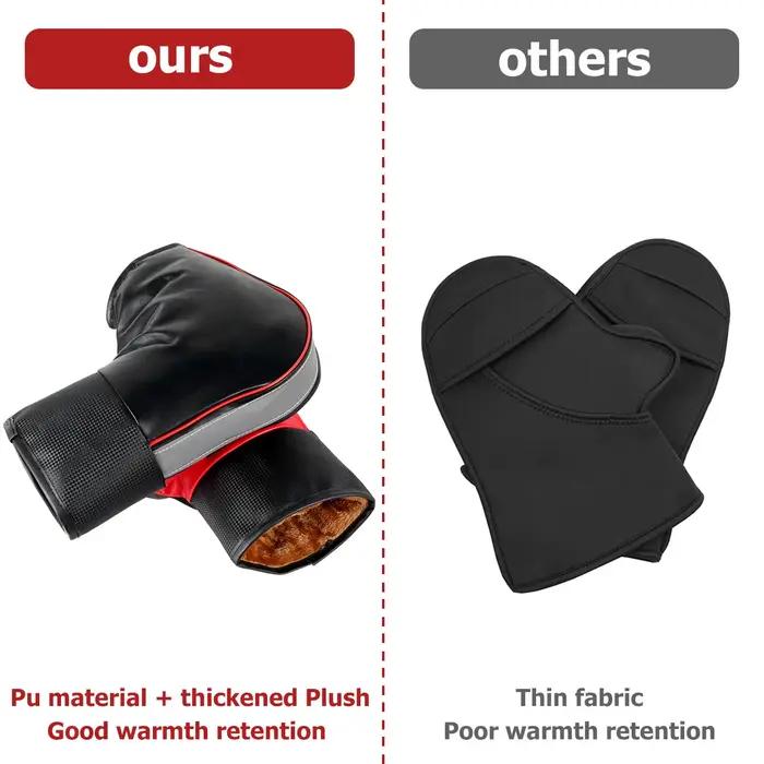1 paire de manchons de guidon de moto, protection pour moto, poignée chaude, anti-pluie, gants chaud