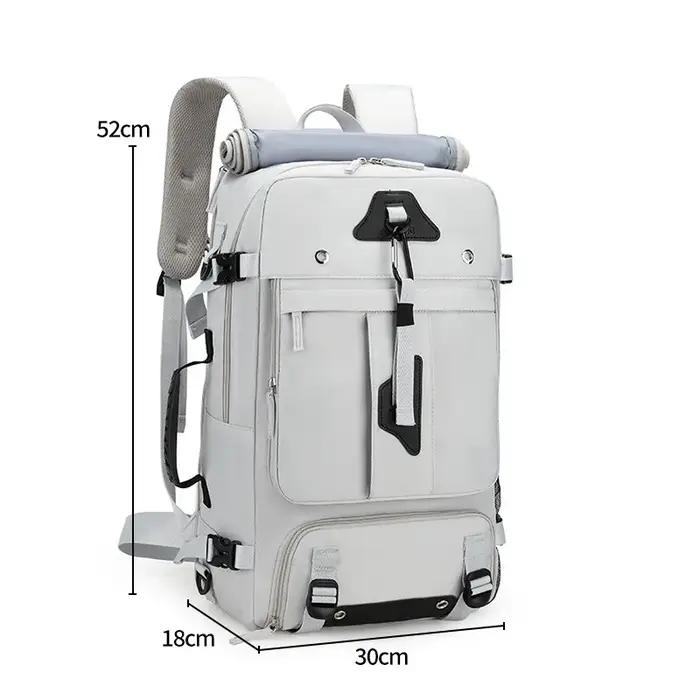 Sac à dos de voyage de grande capacité 60L pour hommes, sac à dos d'embarquement de voyage extensibl