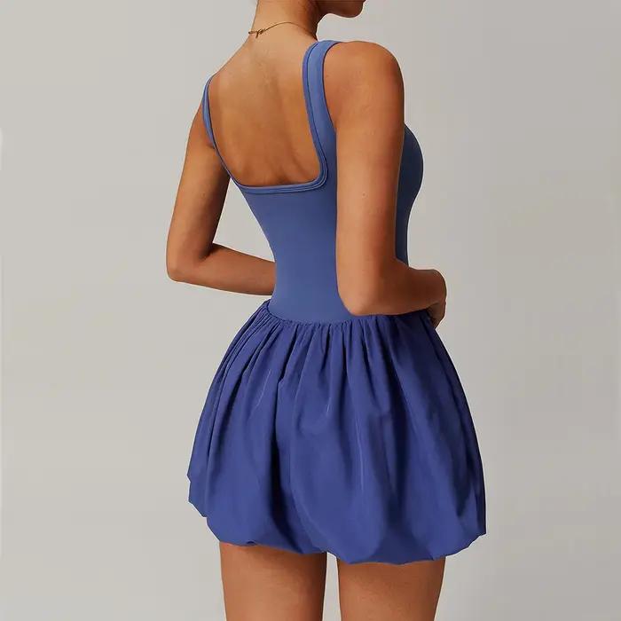 Robe sport deux pièces pour femmes élégante anti-éblouissement yoga fitness tennis occasions spéciales