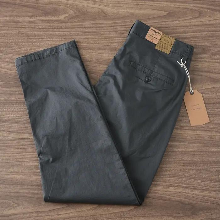 Pantalon décontracté rétro américain pour homme, 2024 coton, mince, micro élasticité, simple, affair