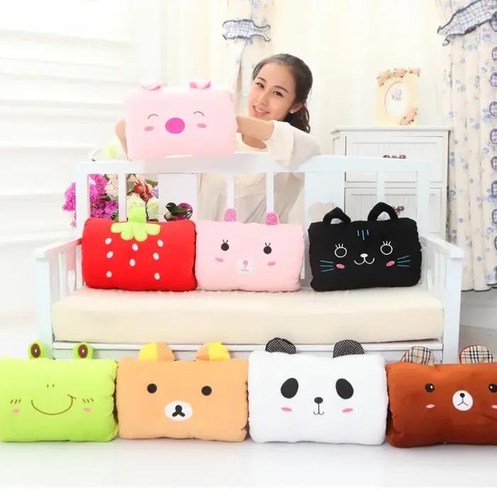 Oreiller chauffant créatif pour les mains, coussin de sieste, jouets en peluche, essentiels de voyag