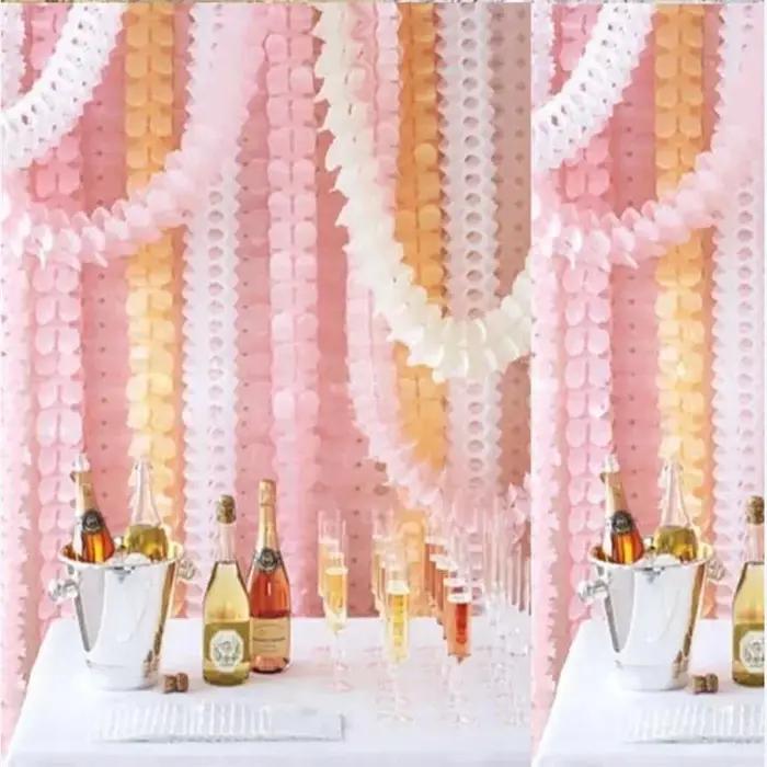 Guirlandes en papier scintillant trèfle à quatre feuilles de 3,6 m pour la décoration de fête prénat