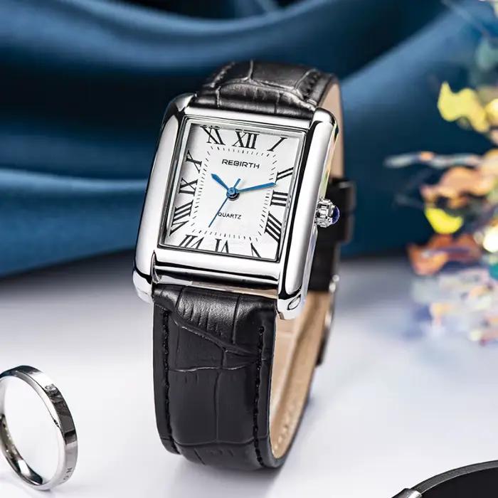 Rebirth 002 – montre-bracelet analogique pour femmes d'affaires, Mini Design léger, cadran rectangul
