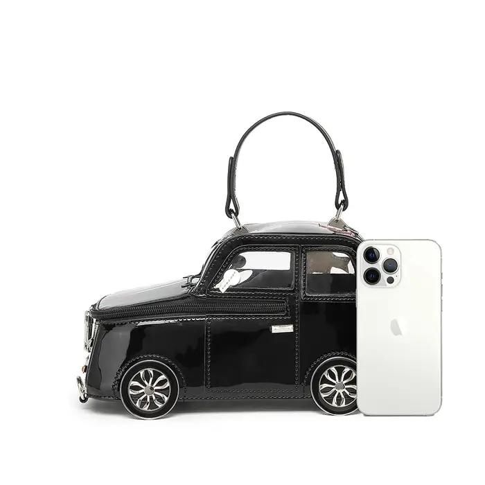 Sac à main en forme de voiture pour femmes, joli sac de personnalité créatif 3D, fourre-tout à la mo