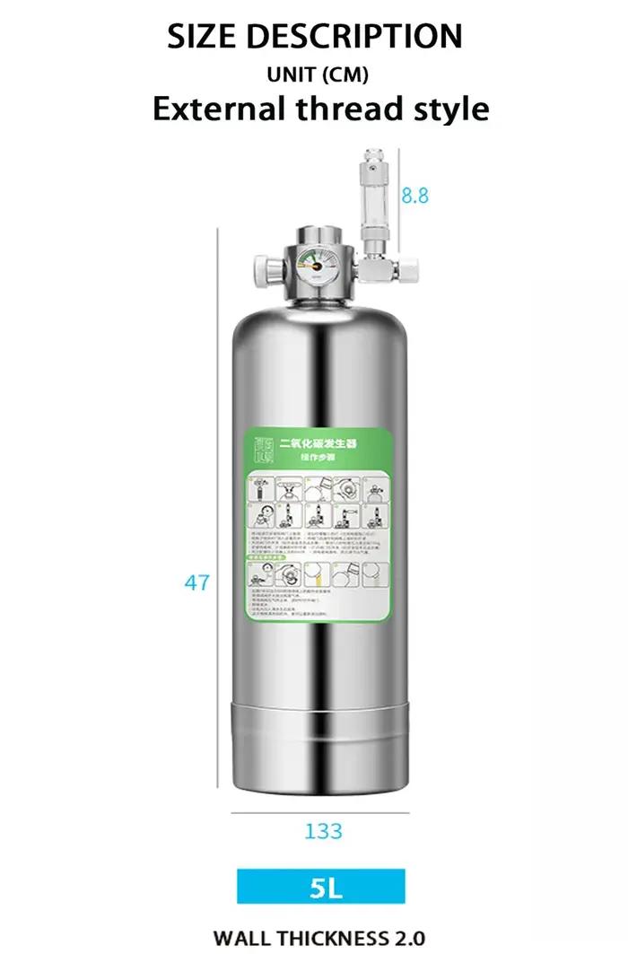 Générateur de CO2 pour aquarium, système de générateur à intervalles de CO2, électrovanne, diffuseur