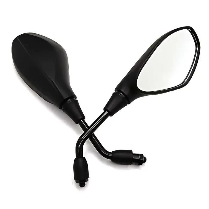 Rétroviseurs de moto, rétroviseur latéral d'extrémité de guidon noir pour Scooters ATV vélos motos 2