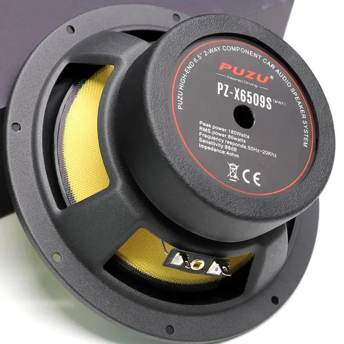 PUZU PZ-6509S 6.5 pouces fibre de verre cône sonore audio de voiture deux ensemble mort haut-parleur