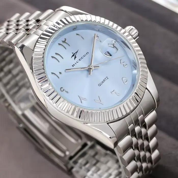 Nouveaux hommes Date montres haut de gamme de luxe calendrier décontracté en acier inoxydable affair