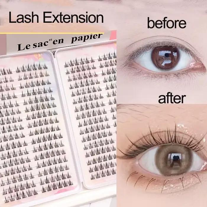 Grappe de cils d'extension de faux cils de grande capacité 384 pièces pour la beauté