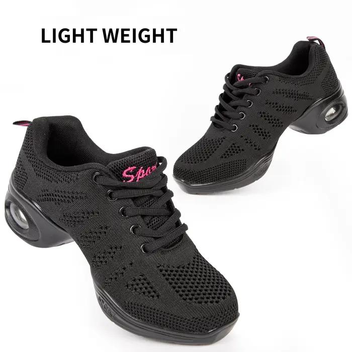 Baskets de danse respirantes femmes semelle fendue coussin d'air chaussures Jazz marche