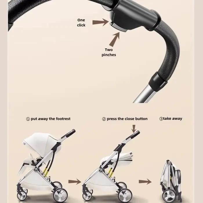 2025 nouvelle poussette jumelle haute vue poussette pliante légère pour jumeaux avec deux enfants, p