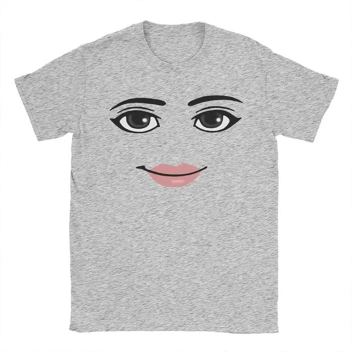 Col rond manches courtes vêtements été nouveauté Harajuku Streetwear Robot Robloxs femme visage jeu